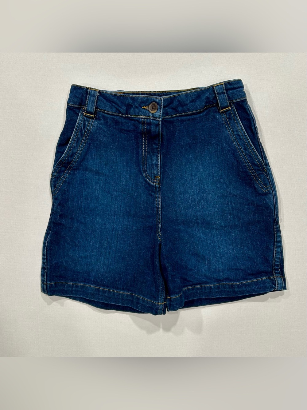 Boden Dark Blue High-Rise 6” Denim Shorts Size 6